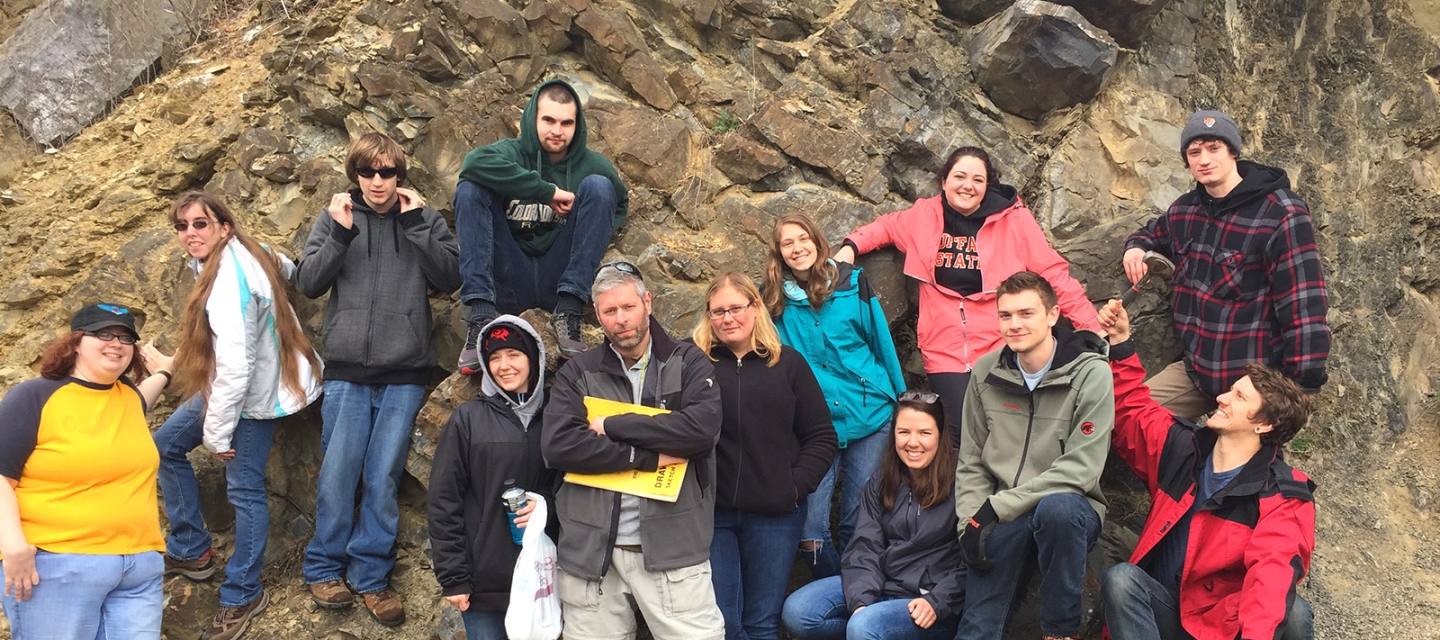 Group of students in the field